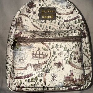 Loungefly Harry Potter Map Backpack - Cream and Brown